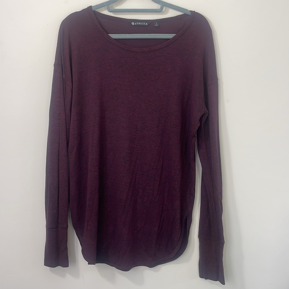 Athleta burgundy lightweight sweatshirt
